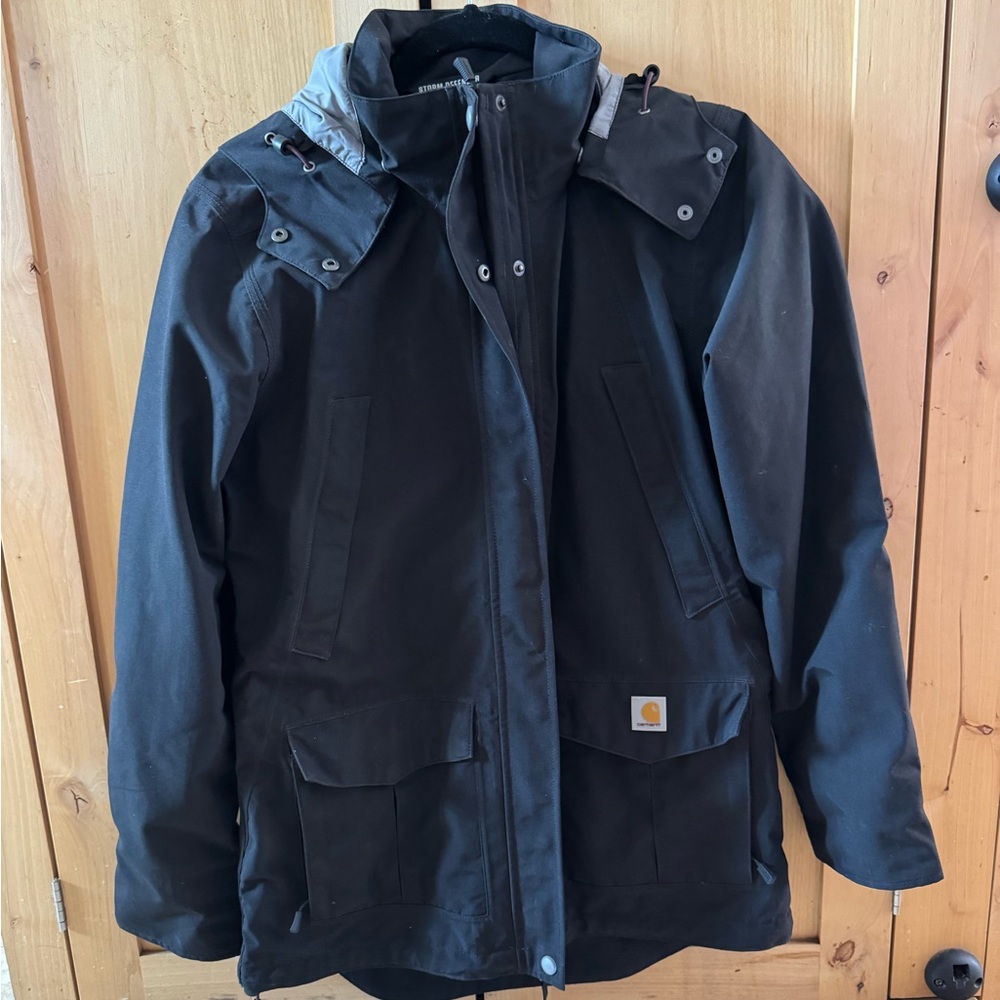 Carhartt Black Insulated Hooded Coat